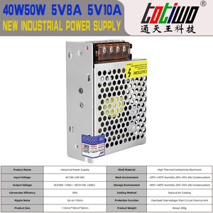 Alimentation à découpage SMPS 5V 8A 10A, 5V <span class=keywords><strong>40W</strong></span> 50W, pour équipement industriel, <span class=keywords><strong>transformateur</strong></span> de puissance pour <span class=keywords><strong>LED</strong></span> - Product Image 4