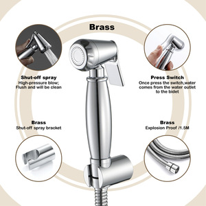 Muslim Shattaf <strong>Bidet</strong> <strong>Spray</strong> Jet <strong>Spray</strong> Toilet Stainless Steel <strong>Bidet</strong> Sprayer Kit - Product Image 4