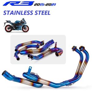 Sistema de Escape Completo CHMotor, Tubo Medio Deslizable para <span class=keywords><strong>YAMAHA</strong></span> <span class=keywords><strong>YZF</strong></span> MT03 R25 R3 2015 2016 2017 2018 2020 - Product Image 2