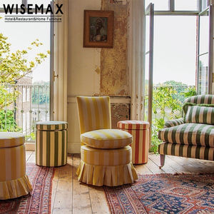 WISEMAX Vintage da soggiorno con schienale rotondo francese occasionale poltrona imbottita in tessuto cuscino da letto divano da letto - Product Image 6