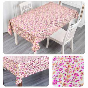 Pabrik Boen taplak meja vinil timbul emas & perak kustom taplak meja <span class=keywords><strong>PVC</strong></span> metalik persegi panjang bahan kain plastik pesta - Product Image 5