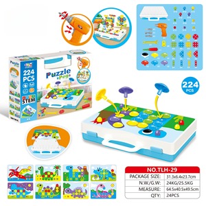 Elektrische Boormachine Intelligent Spel 216-delige Schroef Bouwblok DIY STEM Speelgoed Educatief voor Kinderen - Product Image 3
