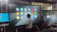Pantalla Táctil Interactiva Inteligente de Gran Tamaño D-LED de 110 Pulgadas con 20 Puntos Táctiles IR y Pizarra Blanca
