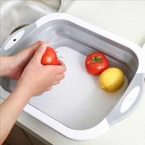 Eco-Friendly Household Folding Vegetable Board Anti-Slip Multifunctional Plastic Cutting Board PP Adhesive Basin for Vegetable - Product Image 3