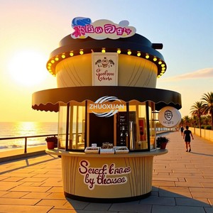 Mobile Beer Bar Coffee <b>Trailer</b> Customizable Electric Wedding Ice Cream Cart - Product Image 6