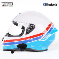 Casque de moto électrique VIRTUE certifié 3C pour hommes et femmes, toutes saisons, homologué DOT, intégral, pour trajets transfrontaliers