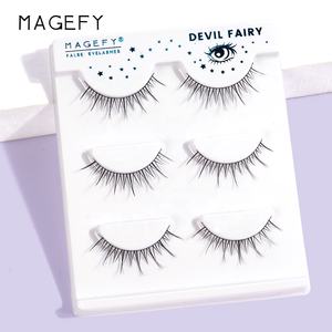 <span class=keywords><strong>MAGEFY</strong></span> 3 paires de cils invisibles Fournisseurs de cils manga naturels Cils à bande fine et claire - Product Image 3