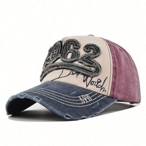 Casquettes de baseball en coton lavé vieilli, style déchiré, pour homme et femme, avec broderie 3D sportive vintage, vente en gros - Product Image 2