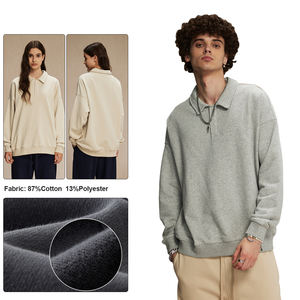 Heavy Weight Turndown Collar <b>Sweatshirts</b> Custom Printing Men Plain Pullover Oversize <b>Sweatshirts</b> - Product Image 2