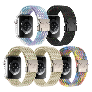 CM Matériau Premium Léger Doux pour Peau Nylon Sport Montre Bracelet pour <span class=keywords><strong>Apple</strong></span> <span class=keywords><strong>Watch</strong></span> 49mm 46mm 45mm 44mm 41mm 40mm - Product Image 5