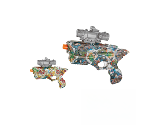 Mainan desain 2 in 1 peluru lembut pistol listrik Jel isi ulang bahan ABS kecepatan permainan menembak otomatis mainan untuk anak laki-laki - Product Image 3