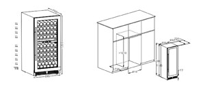 265L 99 Chai Được Xây Dựng Rượu Vang Hầm Làm Mát Đa-Khu Vực Nhiệt Độ Thép Không Gỉ Điện Tủ Lạnh Rượu Vang Tủ Cho Hộ Gia Đình Rv - Product Image 3