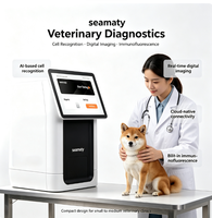 Analyseur hématologique vétérinaire IA, analyseur de morphologie cellulaire sanguine, machine CBC pour chien et chat, 43 paramètres rapportsables, échantillon de 20 µL