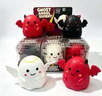 Jouets Squishy en Gros à Remontée Lente, Thèmes Fantôme, Démon, Ange, pour Halloween, Anti-stress, à Presser, Jouet Fidget, Blague, Boîte Surprise