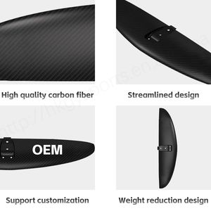 Nuevo Guanyong Ultra-Ligero de alta calidad GY700 Hydrofoil Fibra de carbono Base de mástil integrada 76cm/90cm Negro Surf SUP - Product Image 3