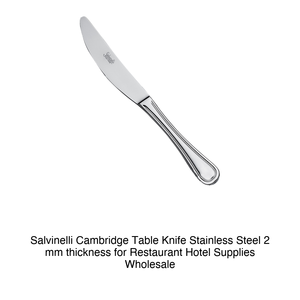 Couteau de table Salvinelli Cambridge en acier inoxydable 18/10, épaisseur 2 mm - Product Image 2
