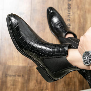 Botas para hombre más vendidas, botas de trabajo británicas de caña alta a la moda, zapatos casuales de caña media versátiles para hombre - Product Image 6