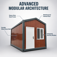 Maison conteneur modulaire préfabriquée en acier, à montage rapide, design moderne, étanche, pour hébergement portable