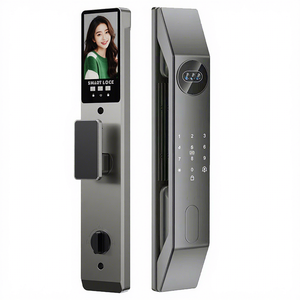 Serrure de porte intelligente multilingue avec application, interphone vidéo Wi-Fi, reconnaissance faciale 3D, déverrouillage par empreinte digitale, carte et <span class=keywords><strong>code</strong></span>, stockage cloud Tuya, pour portes en bois - Product Image 1