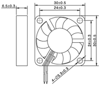 Ventilateur miniature à roulement à billes DC 3006 3CM 5V 12V 30x30x6mm, mini ventilateur de refroidissement pour serveur à lame mince, mémoire GPU