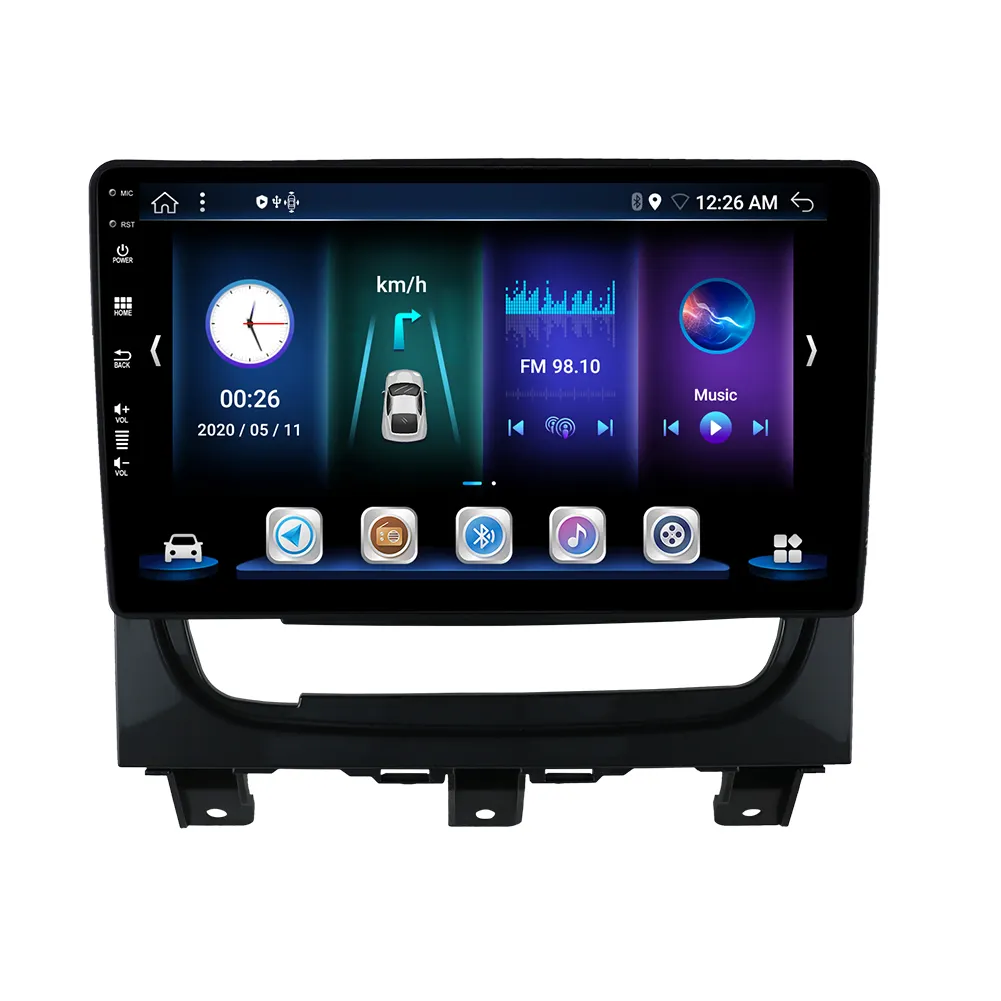 Kit multimídia para carro com dvd, rádio para carro, android 11, 1din, 9 '', touch screen, navegação gps, câmera traseira, para fiat road/ideia