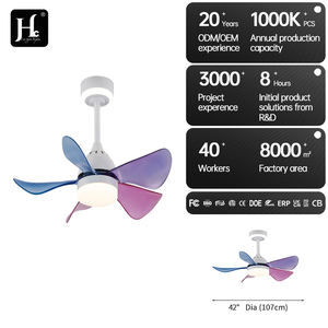 Ventilateur électrique à télécommande avec lumière, support pour chambre d'enfant, ventilateur à feuilles colorées, lampe de plafond simple pour chambre à coucher - Product Image 5