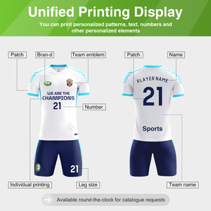 Groothandelsclub voor kleine bestellingen Populaire sport-T-shirts Rood Wit Groen Blauw Geel Oranje Hoge kwaliteit voetbaltenues Kort en snel - Product Image 2