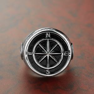 Anillos de Acero Inoxidable 316L Estilo Vintage con Ancla de Barco, Joyería de Moda - Product Image 3