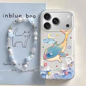 เคสโทรศัพท์มือถือ TPU ระดับพรีเมียมลายวาฬสีน้ำมันและลายสัตว์ที่ได้รับแรงบันดาลใจจากสายรัดข้อมือสำหรับ15 <span class=keywords><strong>PRO</strong></span> MAX 16 <span class=keywords><strong>Pro</strong></span> - Product Image 1