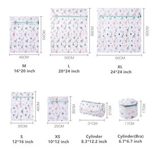 Bolsa de malla de lavandería plegable de nailon y tela para viajes, bolsa de almacenamiento para lavadora a granel para ropa y limpieza de baño - Product Image 5