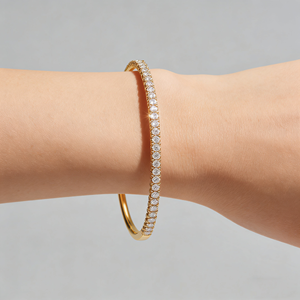 CUSTOM 9K/10K/14K/18K SOLID GOLD LAB GROWN CVD IGI/HPHT DIAMOND CLASSIC ENGAGEMENT PARTY BRACELET for <b>MEN</b> & WOMEN - Product Image 3