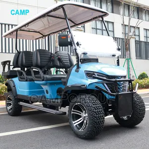 Campo multifunzionale elettrico 6 passeggeri golf cart benzina off road sollevato golf car