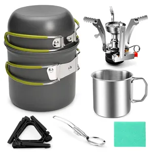 2023 Portable Eco Friendly Custom Oem Outdoor Camping Cookware Set