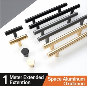 Poignées de meuble allongées en alliage d'aluminium massif doré |   Support mural Art Déco à trou unique avec fonction de suspension pour mariages et Diwali - Product Image 3