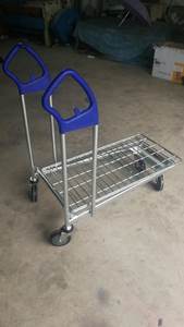 गोदाम के लिए 300KG मेटल प्लेटफ़ॉर्म ट्रॉली कार्ट - Product Image 3