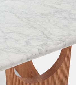 Tavolo da Pranzo Rettangolare in Marmo, Arredamento Moderno Nordico per Soggiorno - Product Image 4