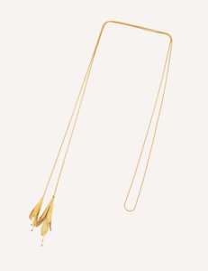 Collana CUCOCUCA YXQ 53 con catena sottile in acciaio inossidabile spazzolato dorato a lunga durata - Product Image 2