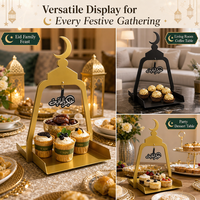 Plateau islamique de lune Présentoir Ramadan Eid Mubarak Dessert aux fruits et aux bonbons pour la décoration de table