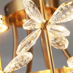 Lustre en cristal de guirlande de papillons moderne nordique de luxe design de maison de chambre romantique - Product Image 4