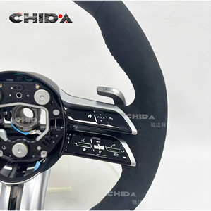 Volant en cuir et daim style libellule personnalisé, adapté aux <span class=keywords><strong>Mercedes</strong></span> Benz W205 W166 W177 W204 W217 W222 C63 E63 S63 G63 CLS - Product Image 5
