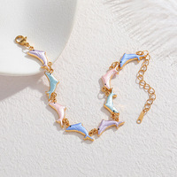 Bracelet Dauphin Goutte d'Huile Populaire, Bijou en Acier Inoxydable Haut de Gamme, Tendance Niche, Luxe Léger pour Femme