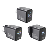 Chargeur GaN 45W avec écran intelligent IA, adaptateur rapide, port Type-C, charge rapide pour ordinateurs portables, téléphones et tablettes