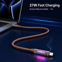 Kabel USB C-L 27W PD Desain Aromaterapi Paduan Aluminium Kompatibel untuk Laptop Monitor Ponsel