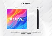 Pantallas LED Verticales AOWE de 1000 mm x 1000 mm, P2 P3.91 P4 P6 P7 P10, Panel LED para Eventos, Fondo para Publicidad Exterior