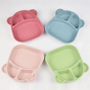 Plato de Silicona de Grado Alimenticio con Logotipo Personalizado, Antiderrames, Apto para Lavavajillas, Juego de Vajilla para Niños Pequeños, Color Personalizado - Product Image 5