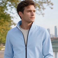 Veste softshell homme, col montant, doublure polaire, fermeture éclair, manteau d'hiver pour extérieur