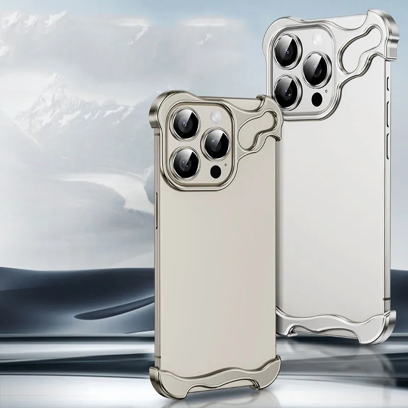 Alüminyum çerçeve tampon kamera Lens koruyucu kapak ile telefon kılıfı Metal köşe ped iPhone 15 için Pro Max 14 13 artı 12 Pro 2024