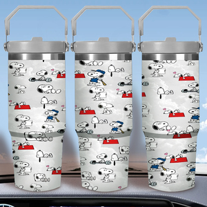Snoopy Uniek Voor U Op Maat Gemaakt Uv-Geprint 30Oz Anime Roestvrijstalen Tumbler Niet-Tip 2 Dagen Schip-Promotionele Drinkwaren Voor De VS - Product Image 1