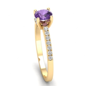 Anillo de Plata de Ley 925 con Alejandrita Sintética Creada en Laboratorio, Anillo con Piedra de Alejandrita Sintética - Product Image 3