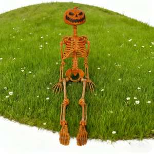 Prix usine Orange 36 pouces squelette d'halloween avec tête de citrouille pour la décoration d'halloween en plein air - Product Image 6